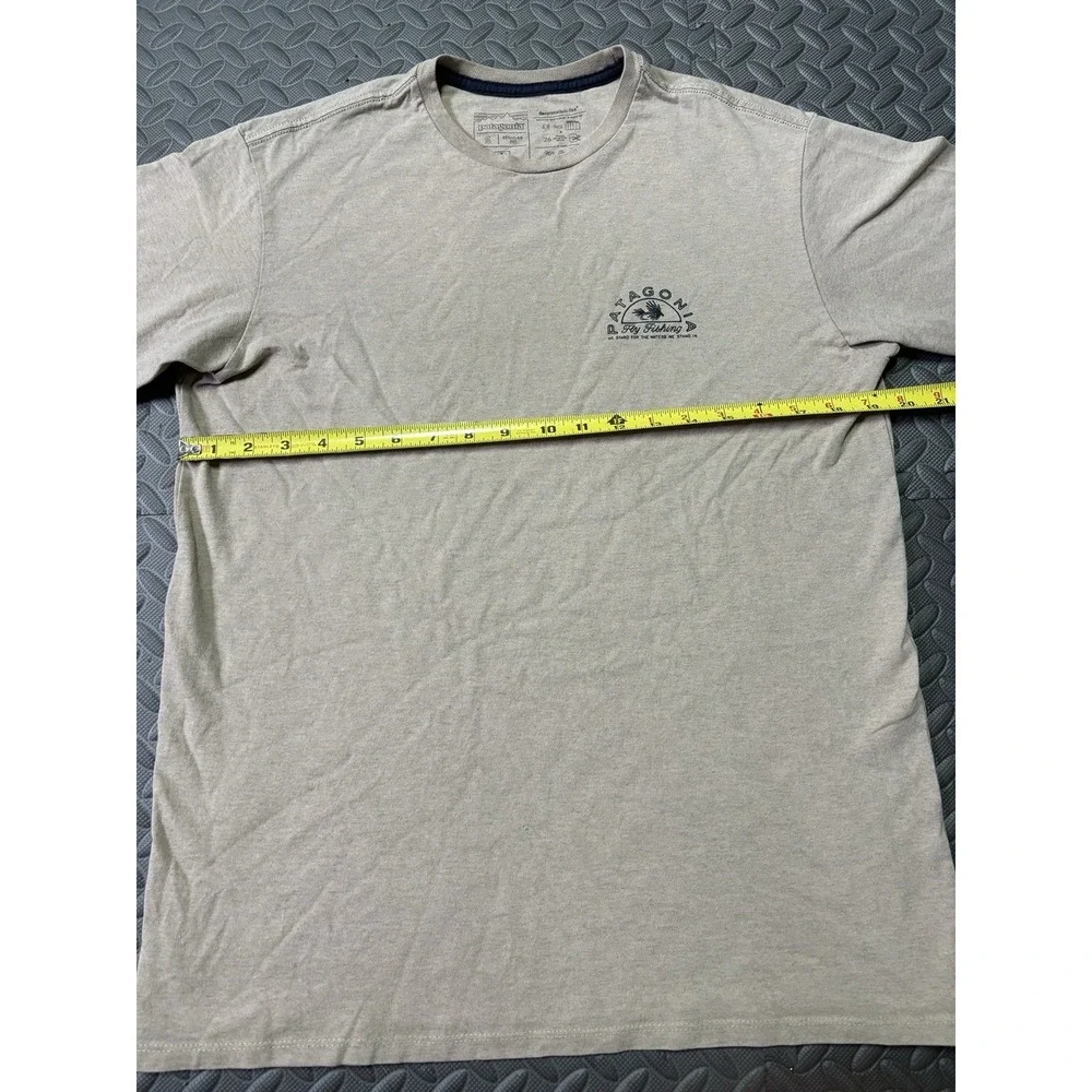 Patagonia Mens Sm Take a Stand Responsibili Tee Shirt Short Sleeve Fly Fishing